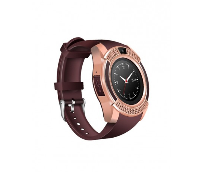 Bingo V8 Bluetooth Smart Watch With Sim And Camera - Brown - Zoom Image 2