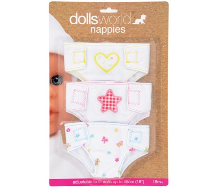 Dolls World 8677 Nappies 46 cm White - Zoom Image