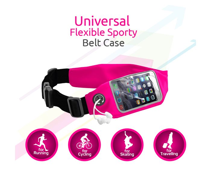 Promate LiveBelt-2 Universal Flexible Sporty Belt Band Case, Pink - Zoom Image 4