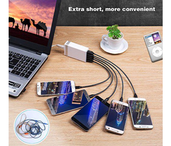 Fast Charging Nylon Type C USB  Data Cable STCAD1 Multicolor - Zoom Image 3