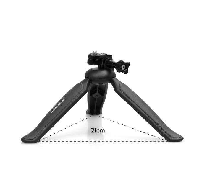 Promate HandyPod-16 Lightweight Camera Mini Tripod with 180-Degree Adjustable Head, Black - Zoom Image 5