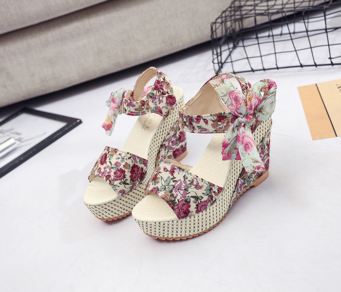 Kate Floral KFWP75 Wedges EU38 - Pink - Zoom Image 1