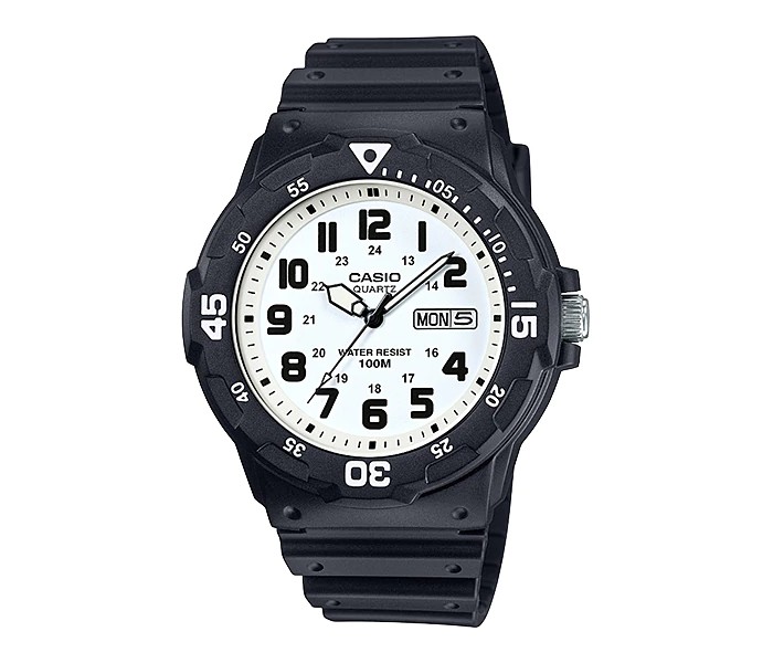 Casio MRW-200H-7BDF Mens Analog Watch Black and White - Zoom Image