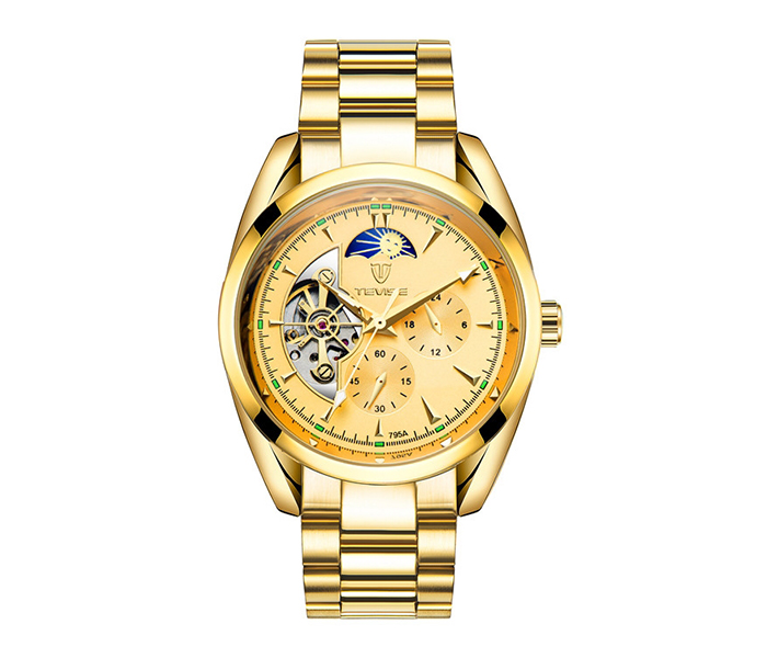 Tevise T795A Full Automatic Star Watch - Gold - Zoom Image