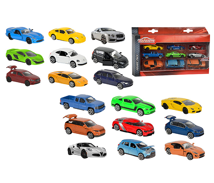 Majorette Square Pack Pack Of 9 Cars - Zoom Image