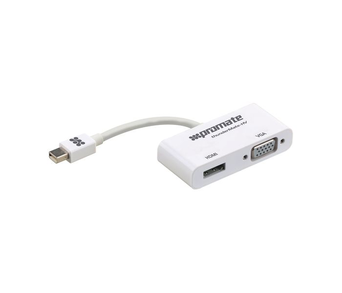 Promate Thudermate-Hv Promate Mini DisplayPort to HDMI VGA Adapter, White - Zoom Image 4