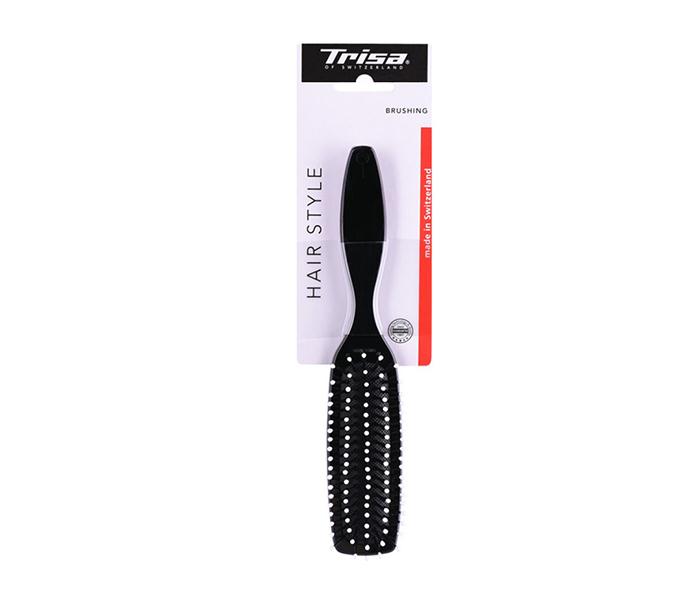 Trisa Rectangle Rubber Cushion Hair Brushing - Plastic Pins - Zoom Image