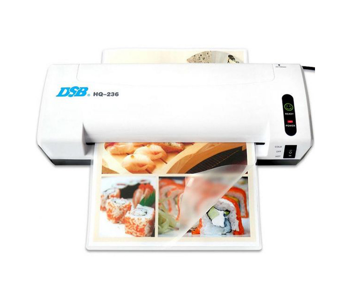 DSB HQ236 9-inch Hot Shoe A4 Pocket Laminator Machine - White - Zoom Image 2