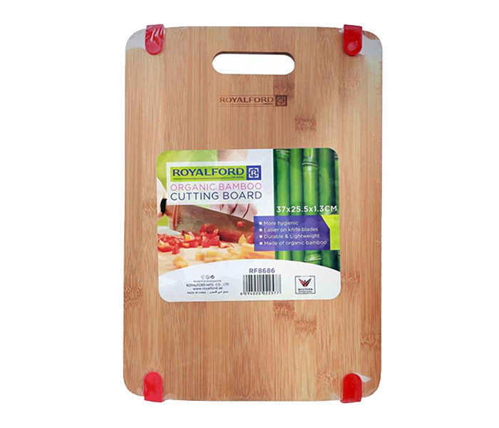 Royalford RF8686 Organic Bamboo Cutting Board - Brown - Zoom Image 2