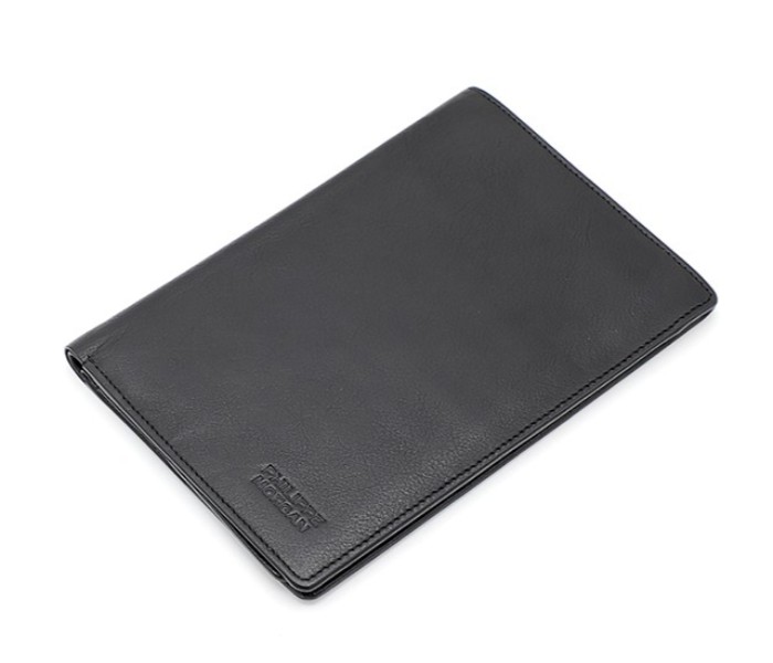 Philippe Morgan PP422 Unisex Leather Passport Wallet Black - Zoom Image 1