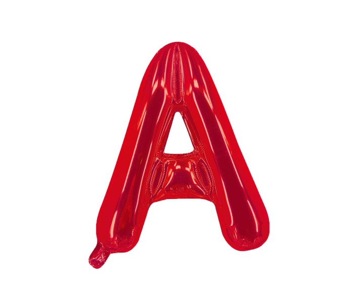 Party Time A-RE-803379 Letter A 16 Inch Foil Balloon Red - Zoom Image