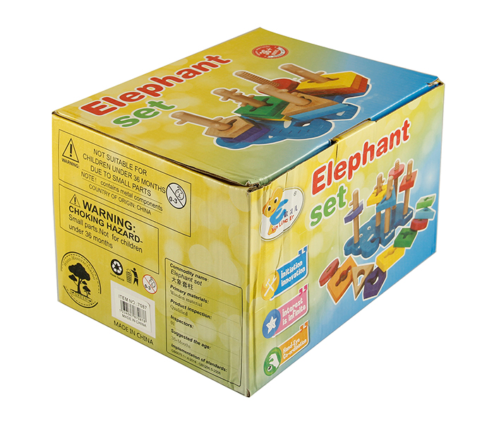 Taqdeer 7087 Elephant Set of Wooden Educational Toys - Zoom Image 3