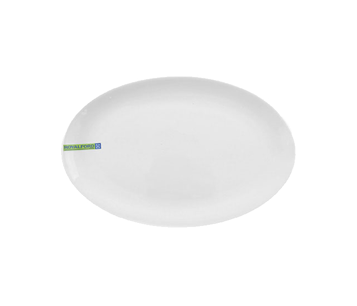 Royalford RF7987 10-inch Porcelain Magnesia Oval Plate - White - Zoom Image