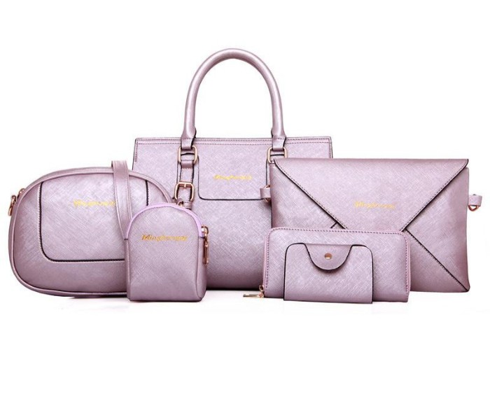 Elegant Women Shoulder Bag Set of 6 Piece 32086 Pink - Zoom Image