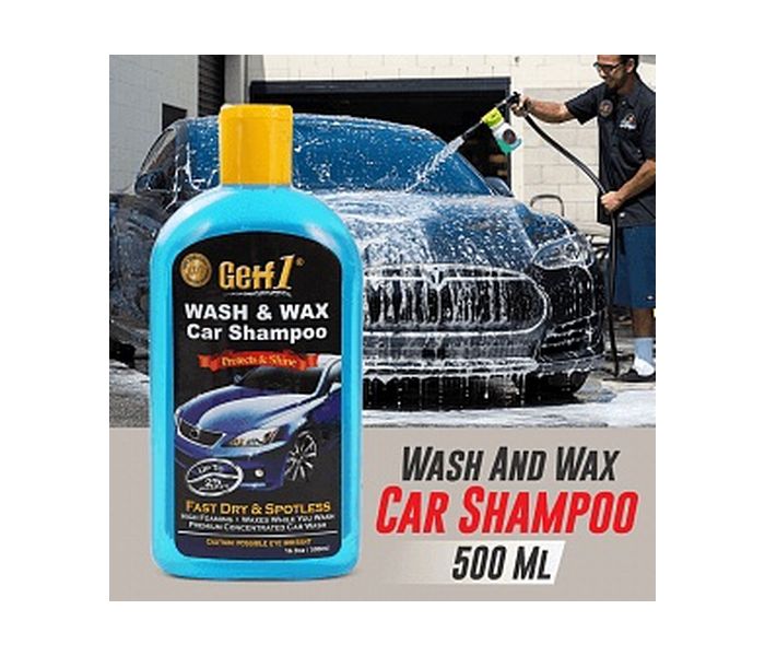 Getfi Fast Dry & Spotless Wash and Wax Car Shampoo, 500ML - Zoom Image 1