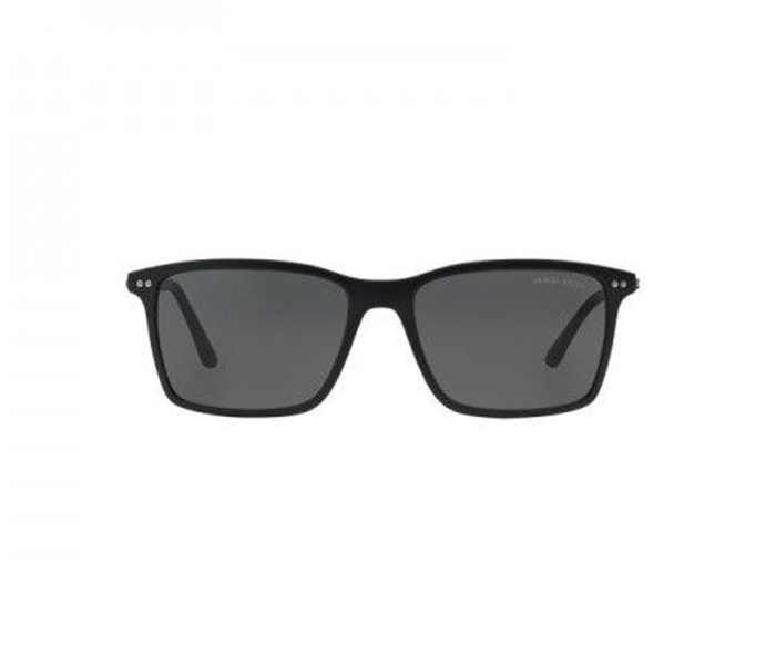 Giorgio Armani 0AR 8045 504287 Rectangular Matte Black Frame & Grey Mirrored Sunglasses for Unisex - Zoom Image 3