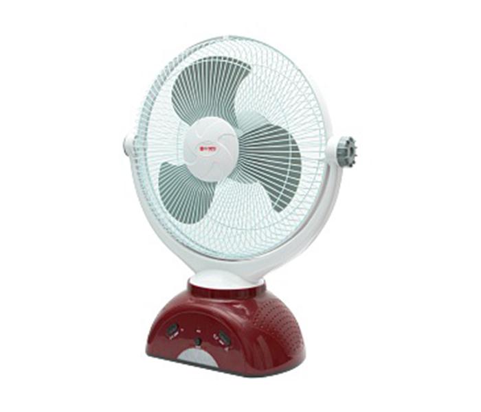 Olympia OE-1502 12 Inch Oscillating Rechargeable Fan with Night Light - Zoom Image 1