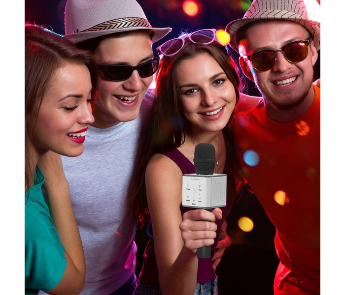 Promate VocalMic-1 Portable Wireless Bluetooth Microphone with Karaoke Player, Black - Zoom Image 6