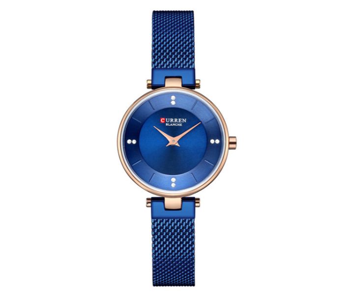 Curren 9031 Stainless Steel Analog Quartz Watch For Women Blue - Zoom Image