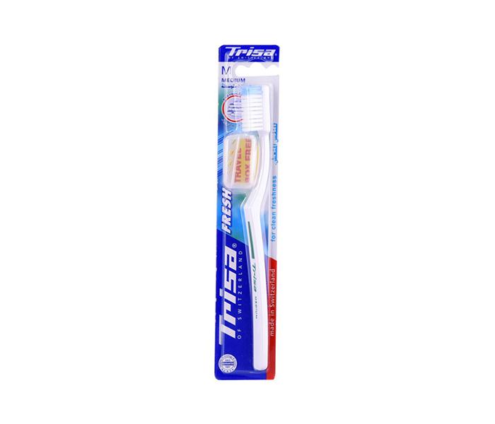 Trisa Fresh Medium Toothbrush with Travel Cap - Zoom Image