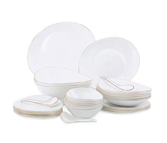 Royalford RF7880 Opal Artisan Gold Dinner Set - 34 Pieces - Zoom Image