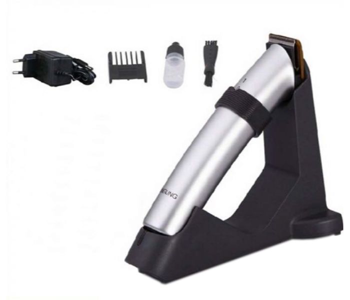 Dingling RF-608 Professional Hair Clipper, Beard Trimmer For Men Black and Silver - Zoom Image