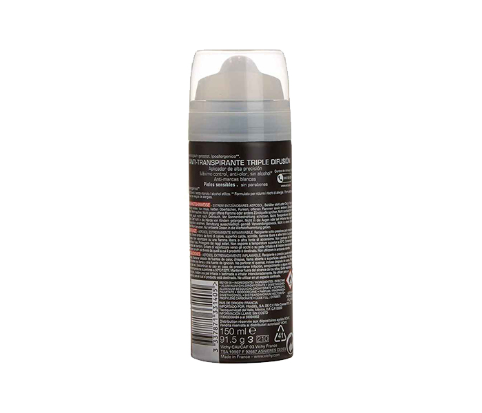 Vichy 150ml Homme Triple Diffusion 72 Hour Anti-Perspirant Deodorant Spray - Zoom Image 1