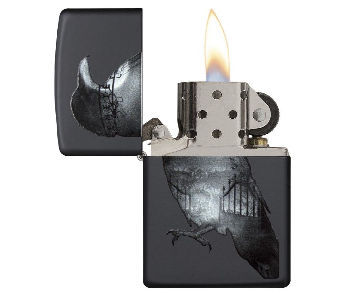 Zippo 29407 28378 Double Exposed Raven Lighter Grey - Zoom Image 1