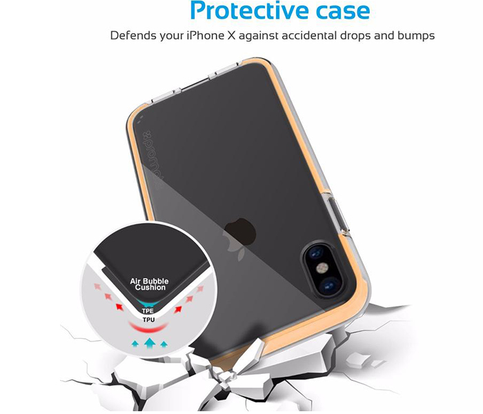 Promate SNAP-X Easy-Fit Super-Slim Protective Case with Bumper Function - Gold - Zoom Image 1