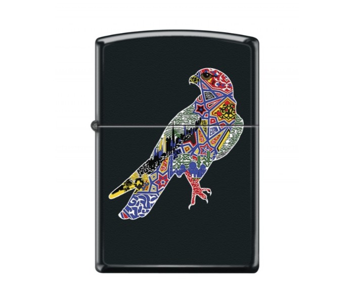 Zippo 218-CI405074 Regular Falcon Lighter Black - Zoom Image