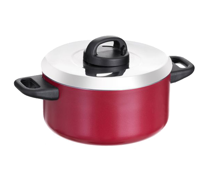 Prestige PR15912 24CM Classique Casserole with Stainless Steel Lid - Red - Zoom Image