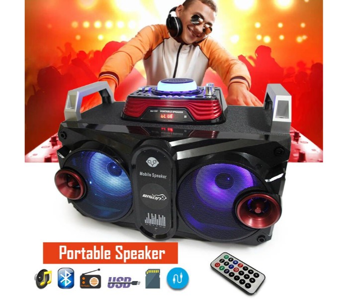 DJ727 Portable Bluetooth Speaker Black - Zoom Image