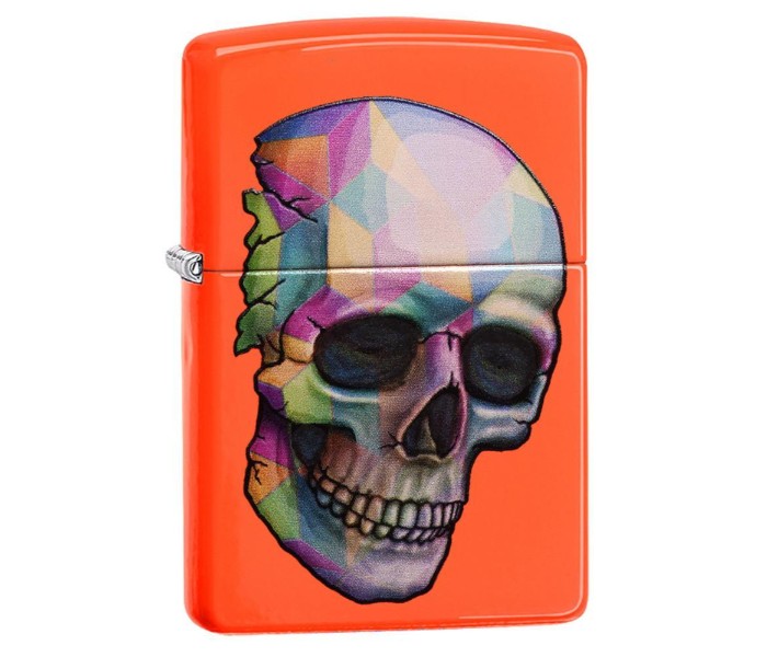 Zippo 29402 Skull Neon Lighter Orange - Zoom Image 3