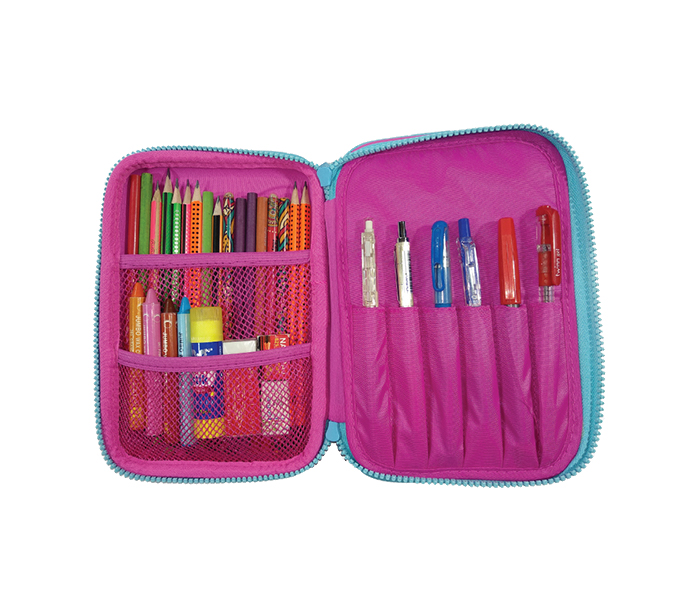 Smily Kiddos SK11001002 Double Compartment Pencil Case - Pink - Zoom Image 1