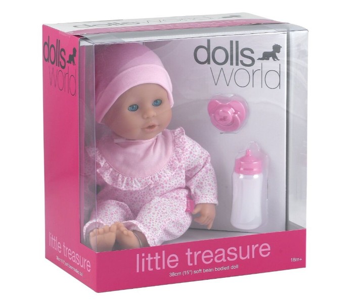 Dolls World 8102 38cm Little Treasure Baby Doll Pink - Zoom Image 1