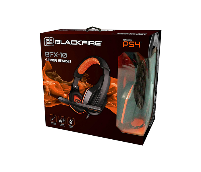 Blackfire BFX-10 PS4 Gaming Headset - Black & Orange - Zoom Image 2