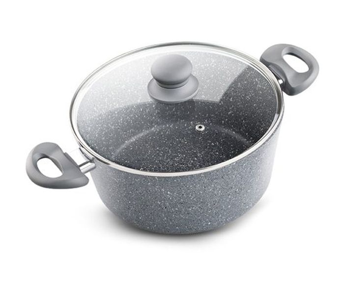 Lamart LT1005 Stone 2.3L Aluminium Casserole with Lid, Grey - Zoom Image 4