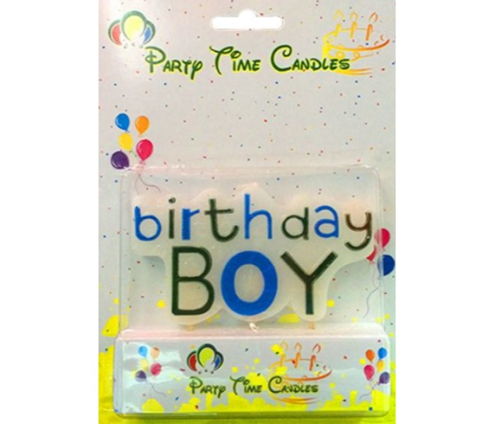 Party Time G159-A Birthday Boy Candle Green and Blue - Zoom Image