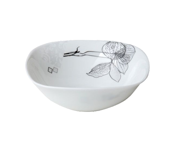 Royalford RF6748 9-inch Opal Ware Square Bowl - White - Zoom Image