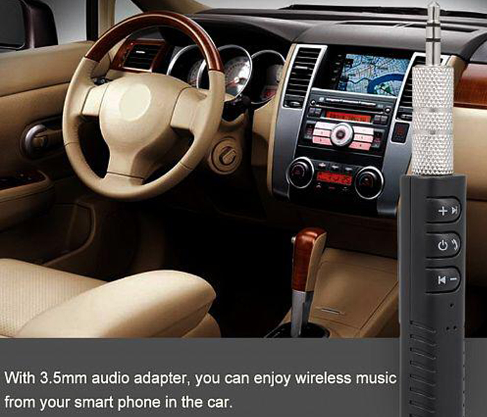 Wireless Bluetooth 4.1 Audio Receiver Music Box Adapter Car Kit - Black - Zoom Image 2