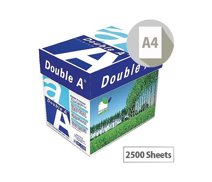 Double A 80 gsm A4 Copier Paper - 1 x 5 Ream, White - Zoom Image 1