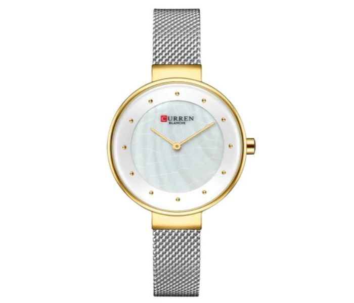 Curren 9032 Analog Quartz Watch For Women Silver and White - Zoom Image 4