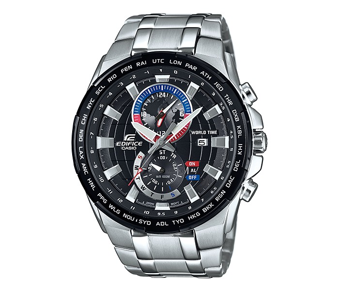 Casio Edifice EFR-550D-1AVUDF Mens Analog Watch Silver and Black - Zoom Image