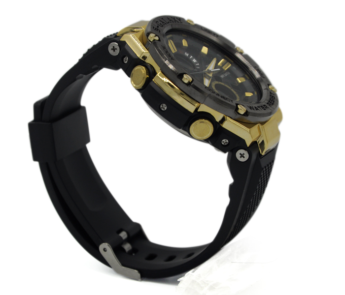 Galaxy GSW-754 Unisex Analog and Digital Sports Watch Black and Gold - Zoom Image 1