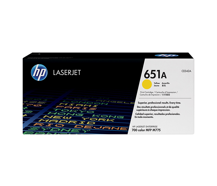 HP 651A Original LaserJet Toner Cartridge - Yellow (CE342A) - Zoom Image