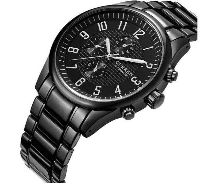 Curren 8046 Stainless Steel Quartz Mens Casual Watch - Black - Zoom Image 2