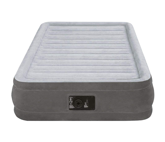 Intex ZX-67766 Inflatable Twin Size Dura Beam-Tech Mid Raised Airbed with Electric Pump - Grey - Zoom Image 3