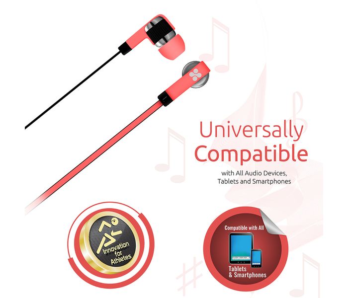 Promate Swish Universal Trendy Stereo Earphone with Noise Isolation, Pink - Zoom Image 4