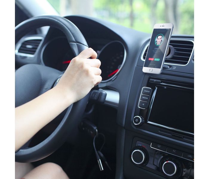 Promate VentGrip Anti-Slip Magnetic Car AC Vent Universal Mobile Holder - Silver - Zoom Image 5