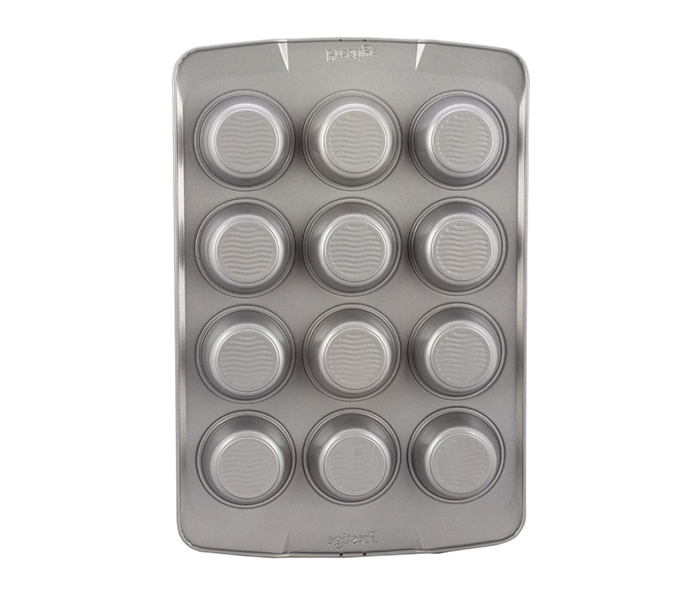 Prestige PR57983 12-Cup Bakeware Muffin Pan with Bottom Design - Grey - Zoom Image 1